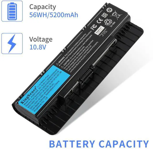 Alt view image 5 of 6 - KingSener A32N1405 Laptop Battery Notebook Battery for ASUS ROG N551 N751 N751JK G551 G771 G771JK GL551 GL551JK GL551JM G551J G551JK G551JM G551JW