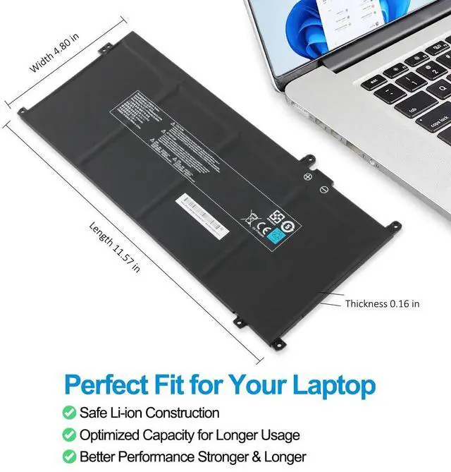 Alt view image 5 of 7 - KingSener PLIDB-00-15-4S1P Laptop battery For Schenker Vision 15 ntel NUC M15