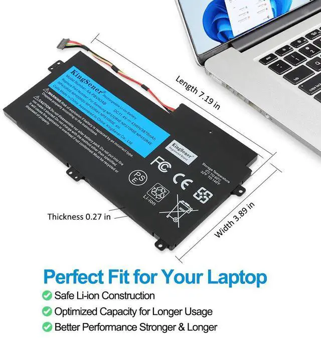 Alt view image 5 of 6 - Kingsener AA-PBVN3AB Laptop Battery For SAMSUNG NP370R4E NP370R5E NP370R5V NP450R4E NP450R5E NP450R4V NP450R5V NP470R5E NP510R5E