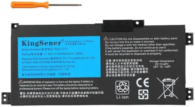 Main image of Kingsener SQU-1711 Laptop Battery For ThundeRobot 911 Air 911ME 911MT 911S G7000M G8000M SQU-1718