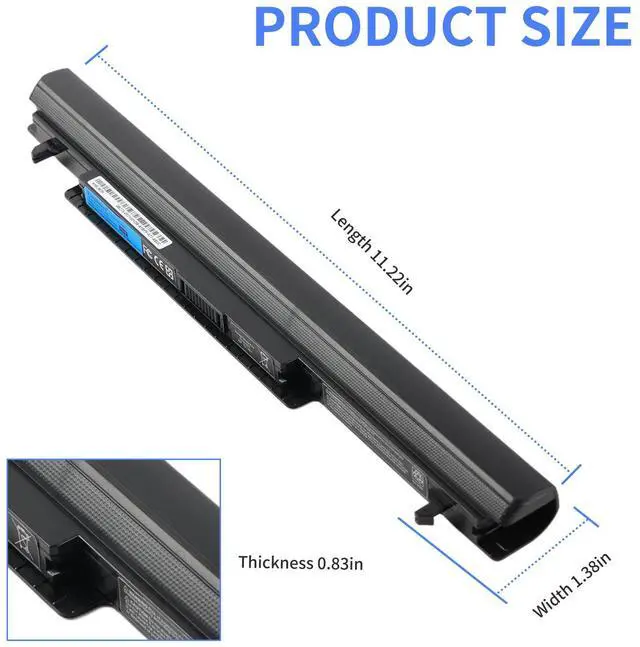 Alt view image 2 of 7 - KingSener 44WH A41-K56 Laptop Battery For Asus A56 A46 K56 K56C K56CA K56CM K46 K46C 
K46CA K46CM S56 S46C