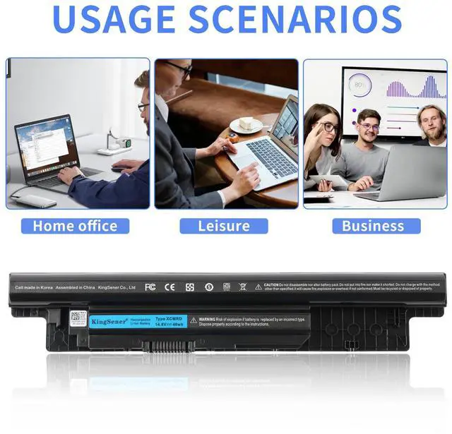 Alt view image 3 of 7 - KingSener 2800mAh 40WH XCMRD Laptop Battery for DELL Inspiron 3421 3721 5421 5521 5721 3521 5537 Vostro 2421 2521 Notebook battery