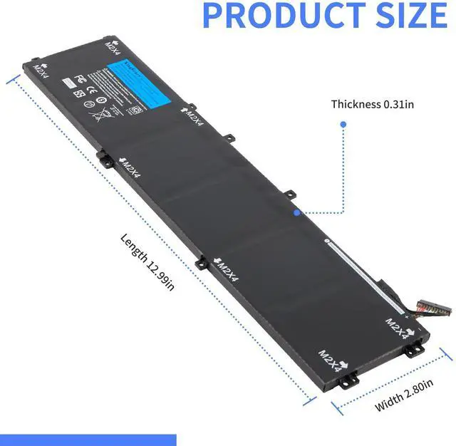 Alt view image 3 of 7 - KingSener New 11.4V 97WH 6GTPY Laptop Battery Notebook Batteries for DELL Precision 5520 5530 for DELL XPS 15 9570 9560 Series Replacement