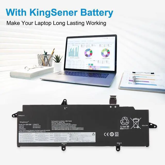 Alt view image 4 of 7 - KingSener L20M4P73 Battery for Lenovo ThinkPad X13 Gen 2/3 - 54.7Wh Replacement