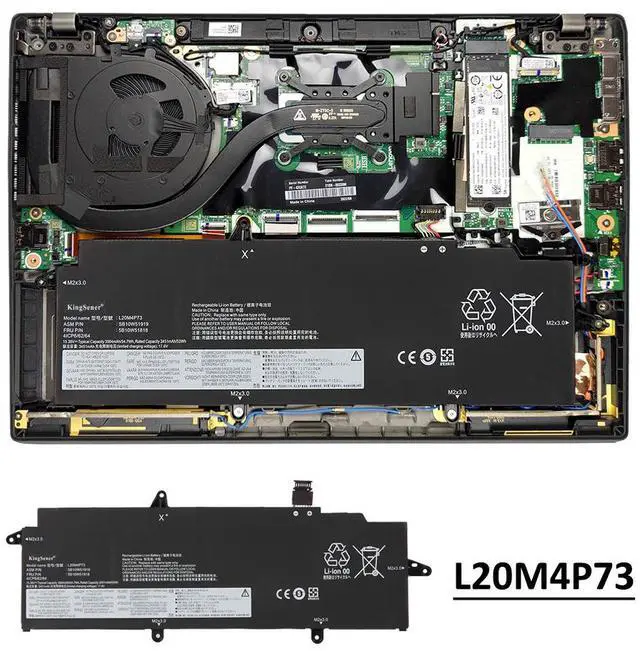Alt view image 7 of 7 - KingSener L20M4P73 Battery for Lenovo ThinkPad X13 Gen 2/3 - 54.7Wh Replacement