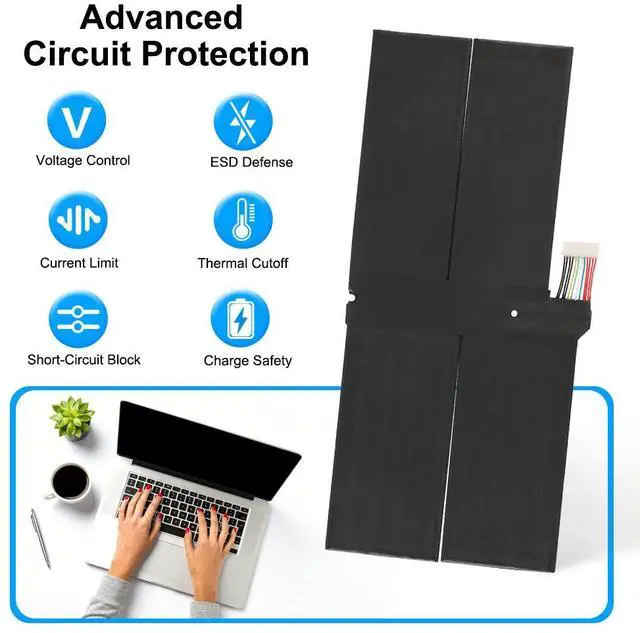 Alt view image 3 of 7 - Kingsener G3HTA061H Tablet Battery For Microsoft Surface Pro 7 1866 Series 7.57V 43.2WH 5702MAH
