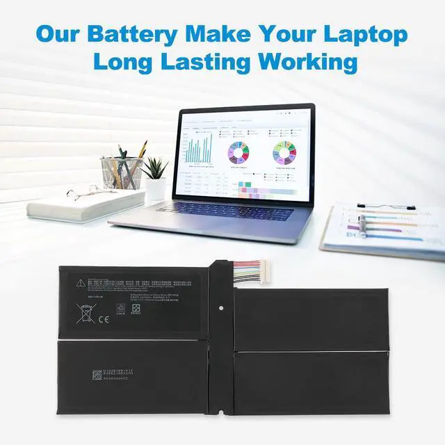 Alt view image 4 of 7 - Kingsener G3HTA061H Tablet Battery For Microsoft Surface Pro 7 1866 Series 7.57V 43.2WH 5702MAH