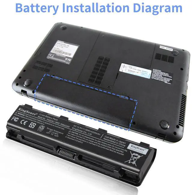 Alt view image 7 of 7 - PA5024U Laptop Battery Notebook Batteries For Toshiba Satellite C800 C850 C870 L800 L830 L840 L850 L855 L870 PA5025U PA5024U-1BRS PABAS260