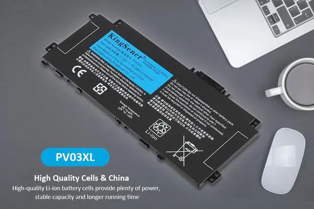 Alt view image 2 of 7 - Kingsener PV03XL PP03XL Laptop Battery For HP Pavilion x360 13-BB 14-DV 14-DW 14M-DW 14-DK HSTNN-LB8S HSTNN-DB9X HSTNN-OB1P M01118-421 M01144-005 M01118-AC1 TPN-Q243 TPN-Q244
