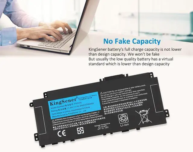 Alt view image 3 of 7 - Kingsener PV03XL PP03XL Laptop Battery For HP Pavilion x360 13-BB 14-DV 14-DW 14M-DW 14-DK HSTNN-LB8S HSTNN-DB9X HSTNN-OB1P M01118-421 M01144-005 M01118-AC1 TPN-Q243 TPN-Q244