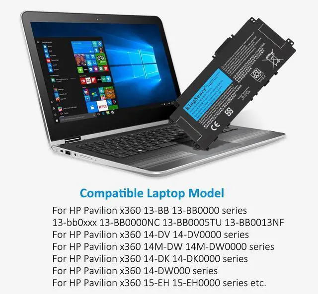 Alt view image 7 of 7 - Kingsener PV03XL PP03XL Laptop Battery For HP Pavilion x360 13-BB 14-DV 14-DW 14M-DW 14-DK HSTNN-LB8S HSTNN-DB9X HSTNN-OB1P M01118-421 M01144-005 M01118-AC1 TPN-Q243 TPN-Q244