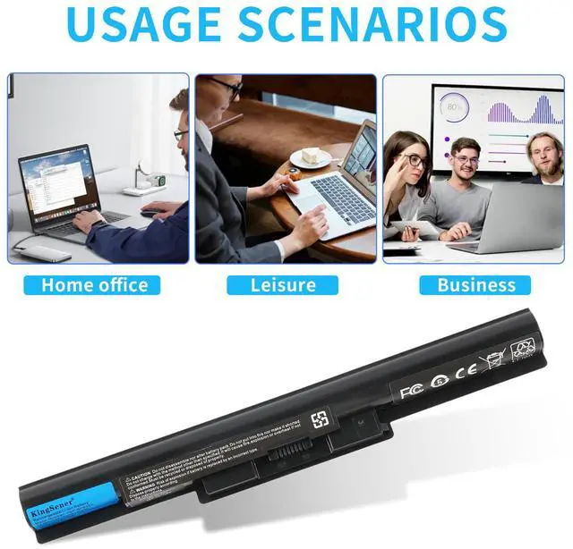 Alt view image 3 of 7 - KingSener VGP-BPS35A Laptop Battery For Sony BPS35 VGP-BPS35 For VAIO Fit 14E VAIO Fit 15E Series SVF1421X2EB SVF15217SC 2670mAh 40WH