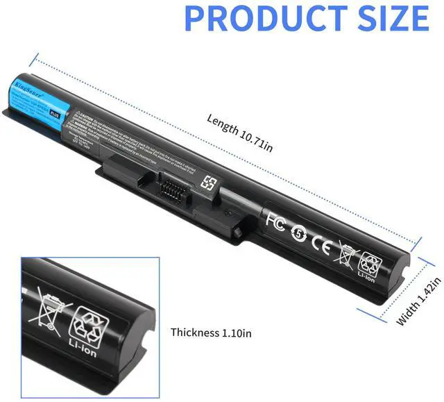 Alt view image 2 of 7 - VGP-BPS35A VGP-BPS35 Laptop Battery Replacement for Sony VAIO E341239 SVF152C29M SVF142C29M SVF1521A1EW 3400mAh 50WH