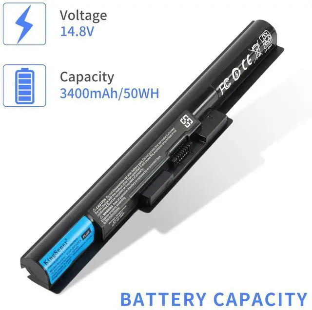 Alt view image 6 of 7 - VGP-BPS35A VGP-BPS35 Laptop Battery Replacement for Sony VAIO E341239 SVF152C29M SVF142C29M SVF1521A1EW 3400mAh 50WH
