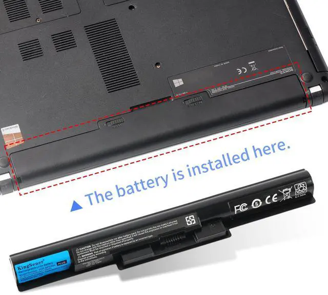 Alt view image 7 of 7 - VGP-BPS35A VGP-BPS35 Laptop Battery Replacement for Sony VAIO E341239 SVF152C29M SVF142C29M SVF1521A1EW 3400mAh 50WH