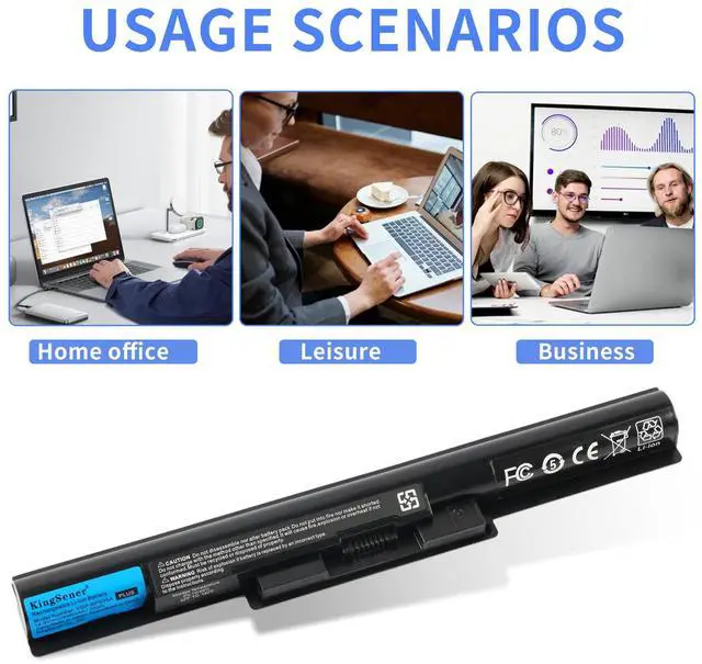 Alt view image 3 of 7 - VGP-BPS35A VGP-BPS35 Laptop Battery Replacement for Sony VAIO E341239 SVF152C29M SVF142C29M SVF1521A1EW 3400mAh 50WH