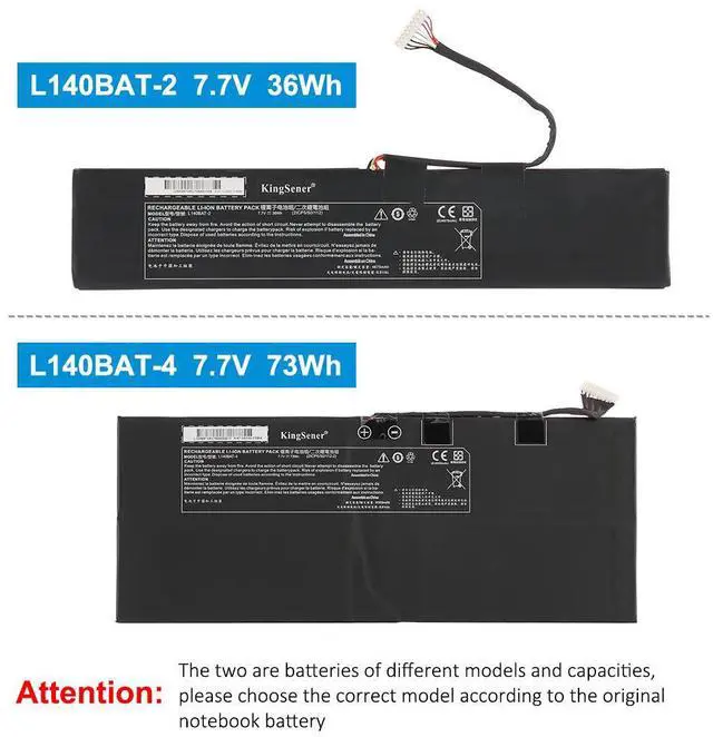 Alt view image 7 of 7 - KingSener L140BAT-2 Battery For Thunderobot MixBook Air 36WH 7.7V