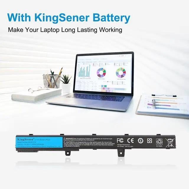 Alt view image 4 of 7 - KingSener A31N1319 Battery For Asus R512 R512C R512CA F551 F551C F551M D550 D550C D550CA 33WH