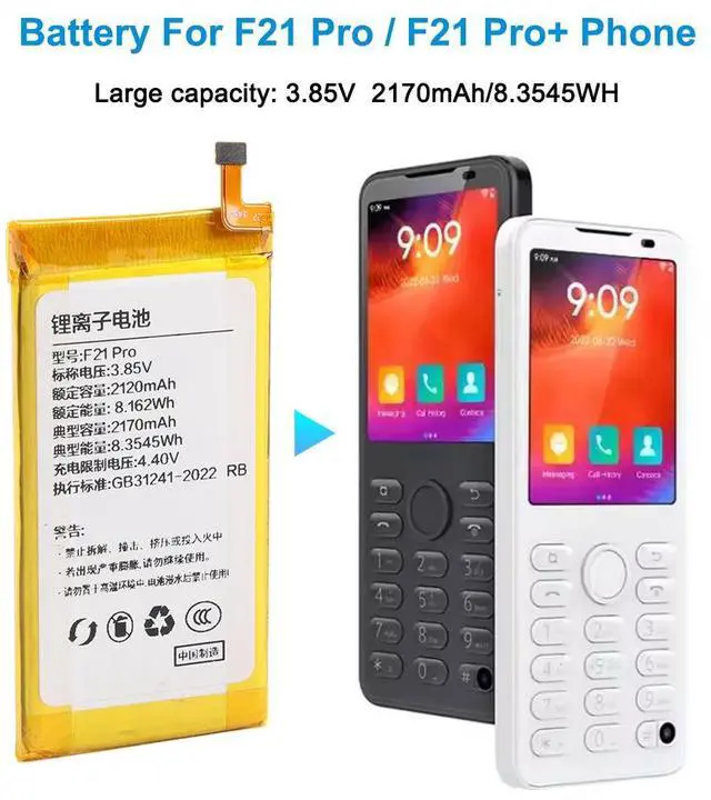 Alt view image 2 of 6 - KingSener Replacement Battery For Duo Qin F21 Pro / F21 Pro+ Phone