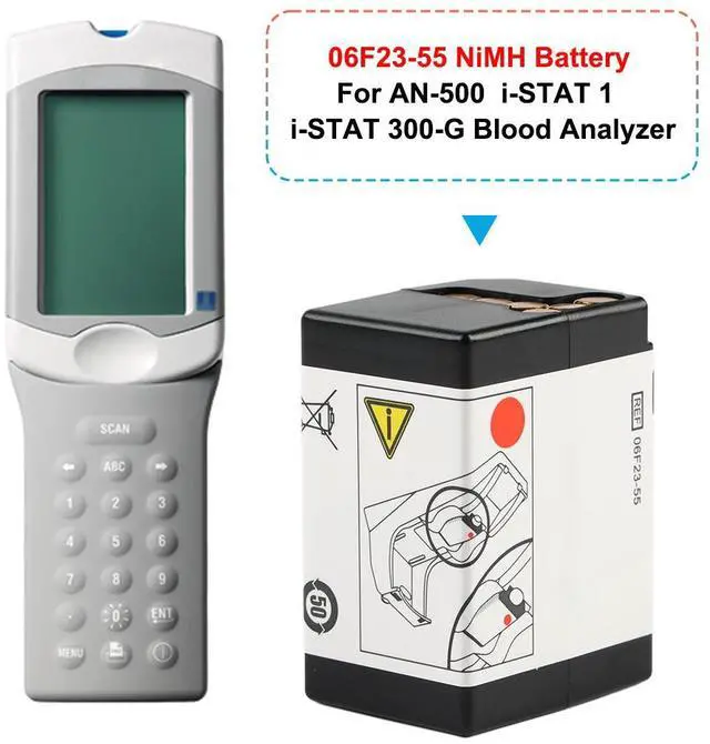 Alt view image 5 of 6 - KingSener 06F23-55 NiMH Battery For Abbott AN-500 i-STAT 1 i-STAT 300-G Blood Analyzer