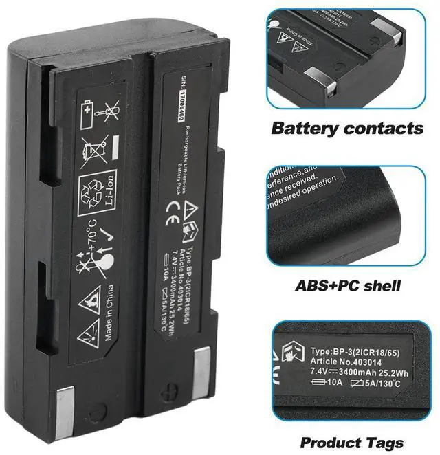 Alt view image 4 of 6 - KingSener BP-3 Battery For Stonex S3 S8 S9 And UniStrong G970 RTK GPS GNSS