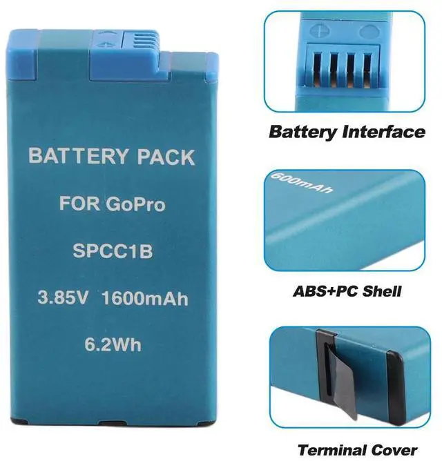 Alt view image 4 of 7 - KingSener SPCC1B Replacement Battery For 360° Action Camera GoPro MAX