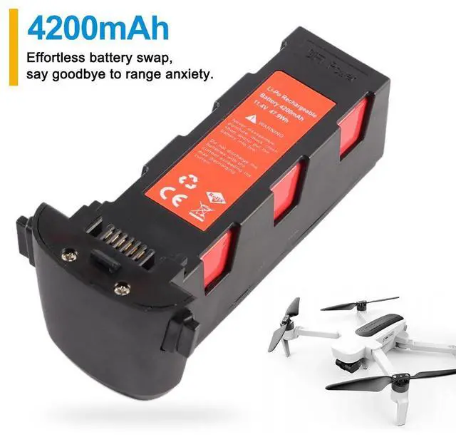Alt view image 3 of 7 - KingSener Li-Po Rechargeable Battery For Hubsan Zino H117S GPS RC Drone 11.4V 4200mAh