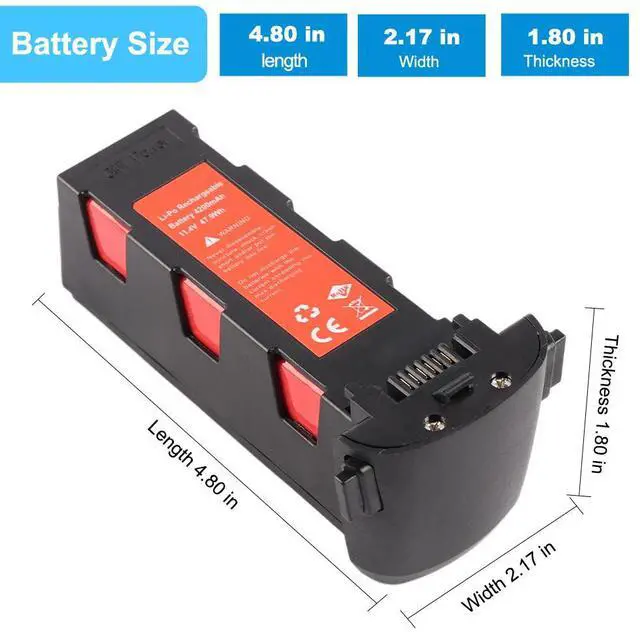 Alt view image 4 of 7 - KingSener Li-Po Rechargeable Battery For Hubsan Zino H117S GPS RC Drone 11.4V 4200mAh