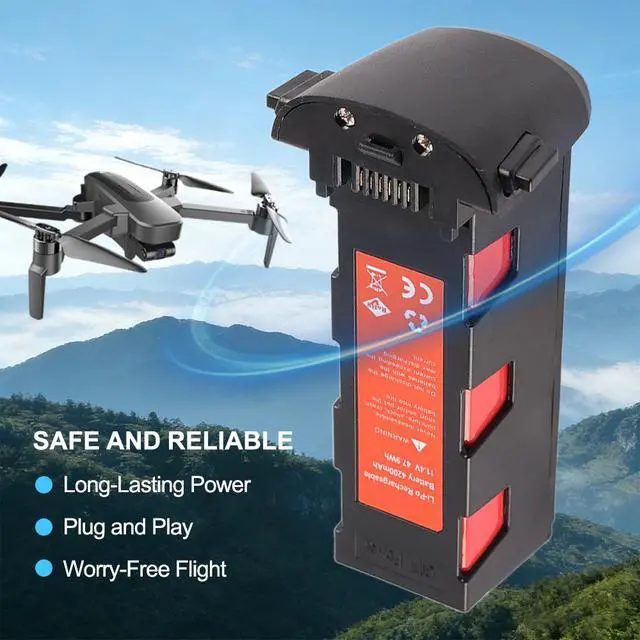 Alt view image 6 of 7 - KingSener Li-Po Rechargeable Battery For Hubsan Zino H117S GPS RC Drone 11.4V 4200mAh