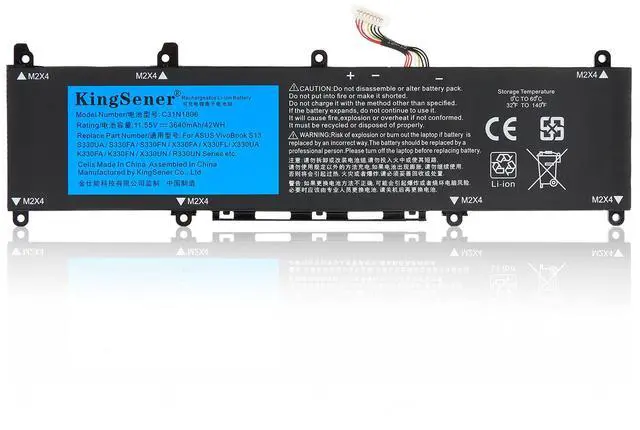 Main image of KingSener C31N1806 Laptop Battery For Asus VivoBook S330F S330UA X330FA X330FL X330UA K330FA R330UN 42Wh/3640mAh