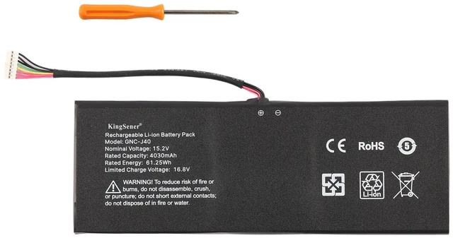 Main image of KingSener GNC-J40 Laptop Battery For Gigabyte P34W V3 P34W V5 P34K V7 P34K V5 Series 961TA013F 4030mAh/61.25Wh
