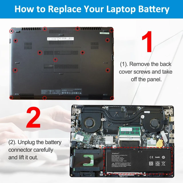 Alt view image 7 of 7 - KingSener GNC-J40 Laptop Battery For Gigabyte P34W V3 P34W V5 P34K V7 P34K V5 Series 961TA013F 4030mAh/61.25Wh