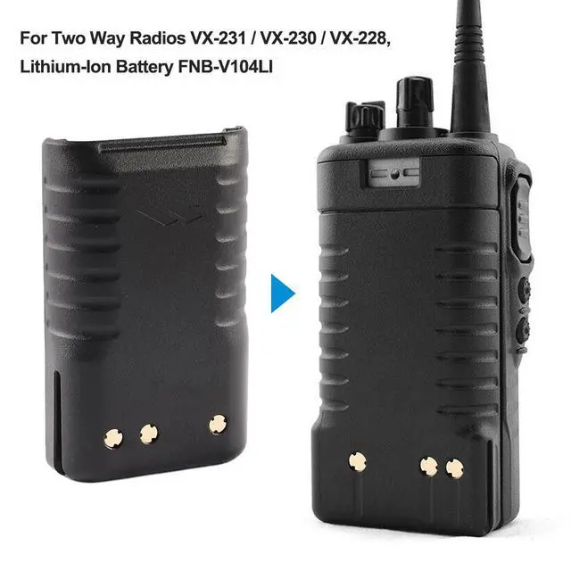 Alt view image 5 of 7 - KingSener FNB-V104LI Replacement Battery for Vertex VX231 Two-Way Radio 2200mAh 7.4V