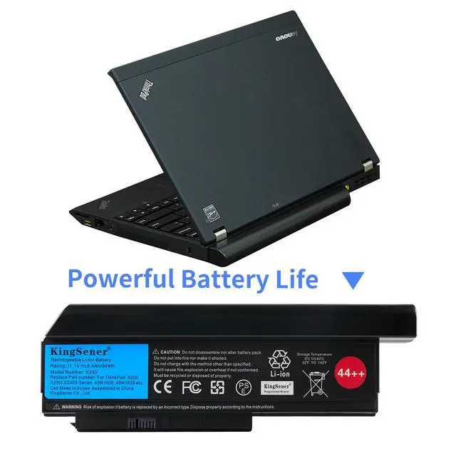 Alt view image 5 of 6 - KingSener X230 94Wh Laptop Battery For Lenovo Thinkpad X230i X230S
45N1024 45N1024 45N1028 45N1029 45N1020