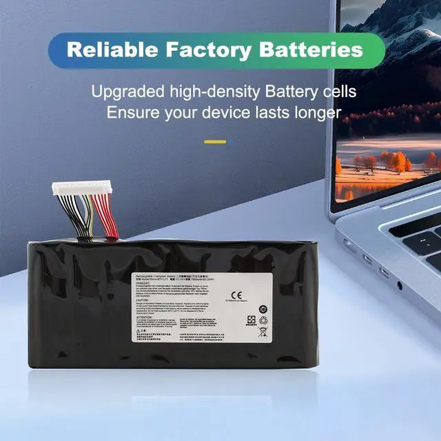 Alt view image 2 of 6 - BTY-L77 Battery For MSI GT72 GT72S GT72V GT72VR GT80 GT80S WT72 83.25Wh