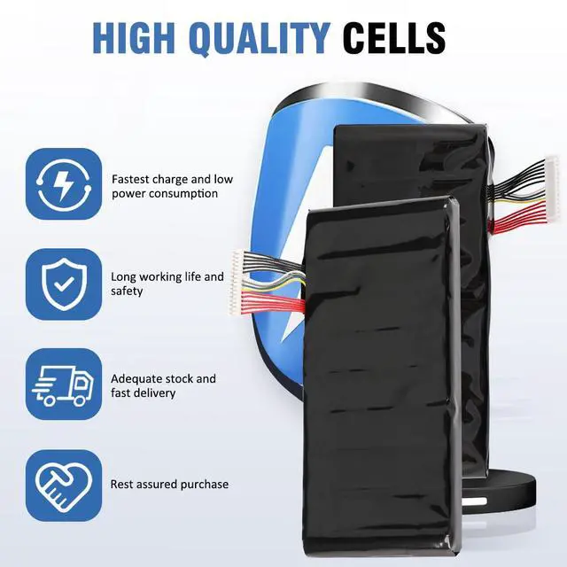 Alt view image 3 of 6 - BTY-L77 Battery For MSI GT72 GT72S GT72V GT72VR GT80 GT80S WT72 83.25Wh