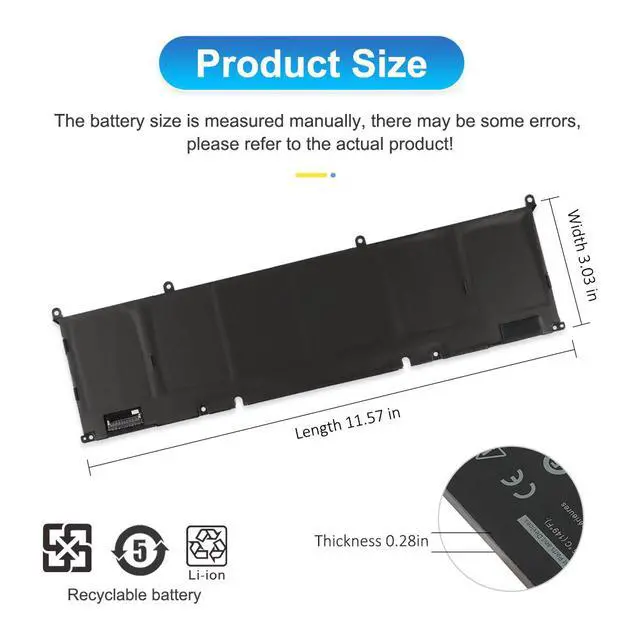 Alt view image 4 of 7 - 69KF2 Laptop Battery For Dell XPS 15 9500 P91F P91F001 M15 R3 R4 P87F P87F002 P87F003 M17 R3 R4 P45E