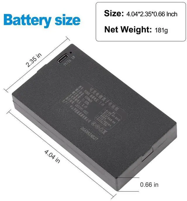 Alt view image 3 of 7 - KingSener YC04E 4200mAh Replacement Battery For Smart Door Lock