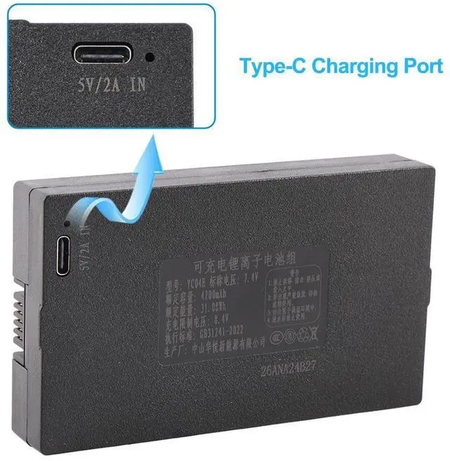 Alt view image 5 of 7 - KingSener YC04E 4200mAh Replacement Battery For Smart Door Lock