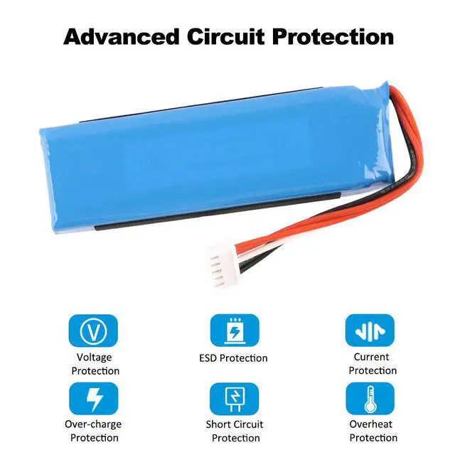 Alt view image 3 of 7 - KingSener GSP1029102A Battery for JBL Charge 3 Bluetooth Speaker -6000mAh 3.7V Replacement