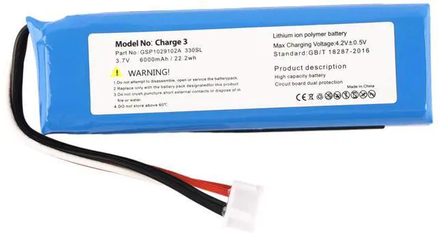 Main image of KingSener GSP1029102A Battery for JBL Charge 3 Bluetooth Speaker -6000mAh 3.7V Replacement