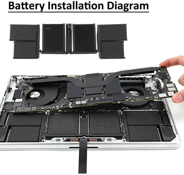 Alt view image 7 of 7 - KingSener A2976 Replacement Battery for Apple MacBook Pro 16-inch A2991 Late 2023 MRW13LL/A MRW63LL/A