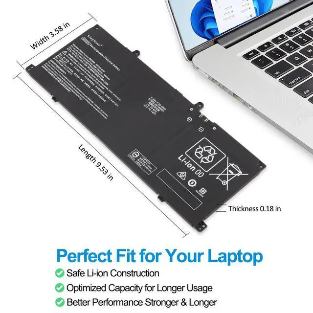 Alt view image 5 of 7 - KingSener GD03XL Replacement Battery for HP Envy x360 14 OmniBook X 14 EliteBook Ultra G1q 59.16Wh