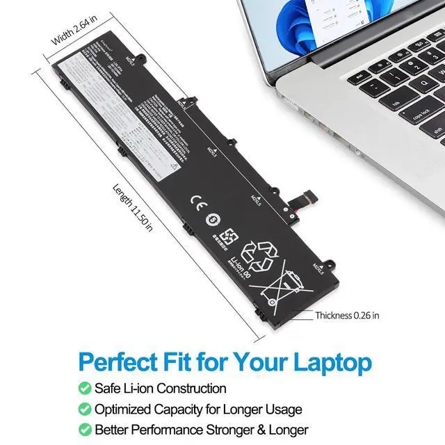 Alt view image 5 of 7 - KingSener L20L3PD4 Laptop Battery For Lenovo Thinkpad E14 Gen3/ E15 Gen3 2021 E14 Gen4