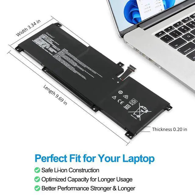 Alt view image 5 of 7 - Kingsener BTY-M49 Laptop battery For Prestige 14 A10SC-057RU A10SC-009 A10RB-015CN i7-10710U A10RAS A10M MS-14C1 MS-14D1 52.4WH