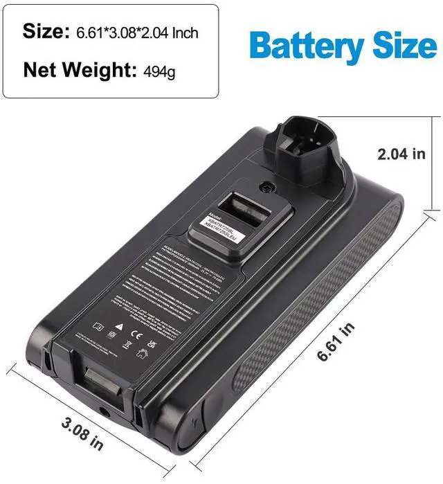Alt view image 3 of 7 - KingSener XBATR725SLEU Replacement Battery For Shark Vacuum Cleaner IZ862H IZ840H UZ865H