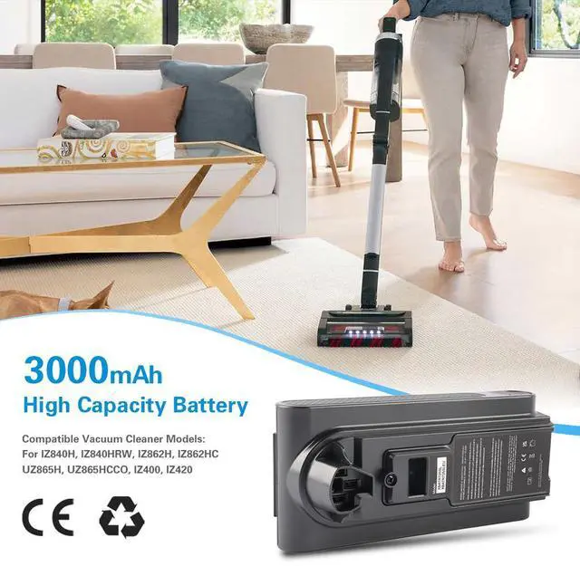 Alt view image 2 of 7 - KingSener XBATR725SLEU Replacement Battery For Shark Vacuum Cleaner IZ862H IZ840H UZ865H