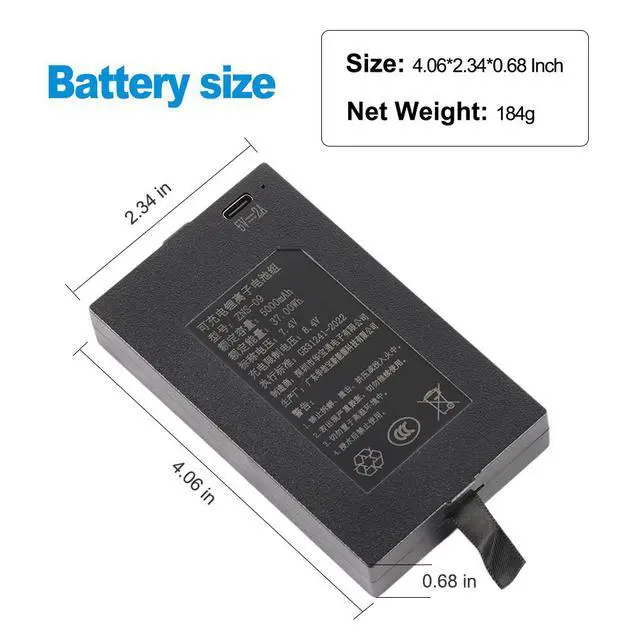Alt view image 3 of 7 - KingSener ZNS-09 5000mAh Replacement Battery For Smart Door Lock