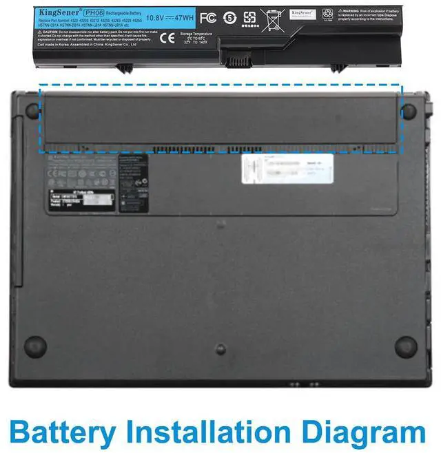 Alt view image 7 of 7 - KingSener PH06 Laptop Battery For HP Compaq 320 321 325 326 Series 10.8V 47Wh