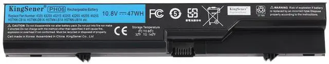 Main image of KingSener PH06 Laptop Battery For HP Compaq 320 321 325 326 Series 10.8V 47Wh
